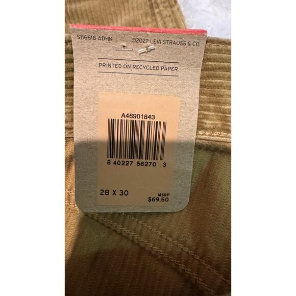 NWT Levi’s 56270 Men’s Corduroy Pants Tan 30x30 – Original Style, - Picture 9 of 15
